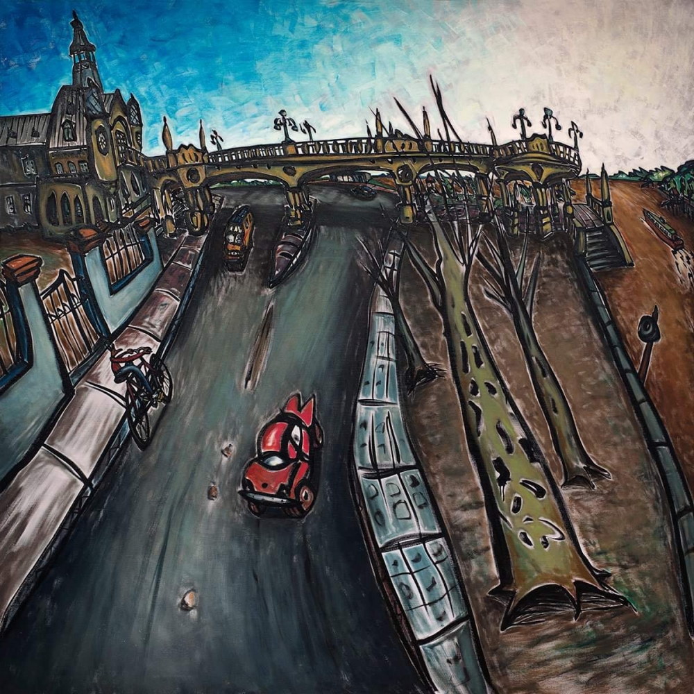 Viejo Tigre Club - Ã“leo s/t 200 x 200 cm - DistinciÃ³n de honor en el premio Fortabat de pintura.